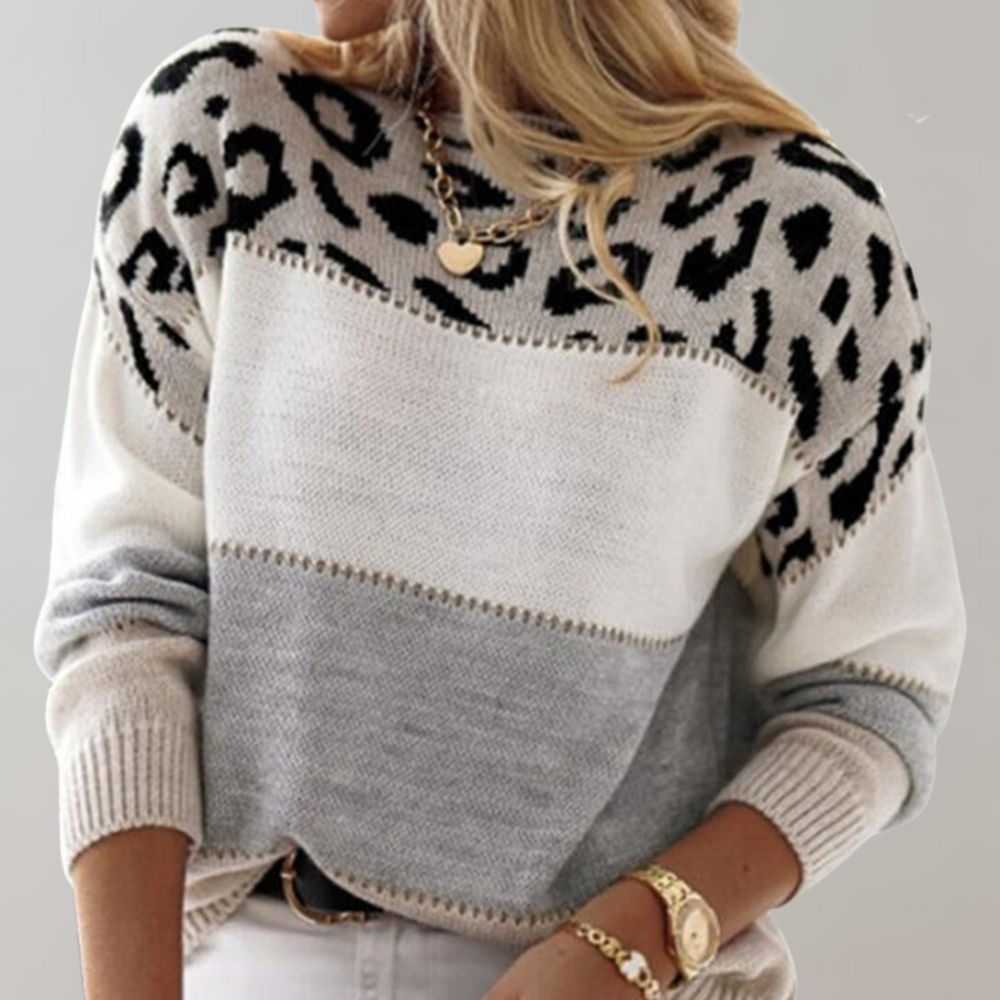 Noelle | Leopard Knit Sweater