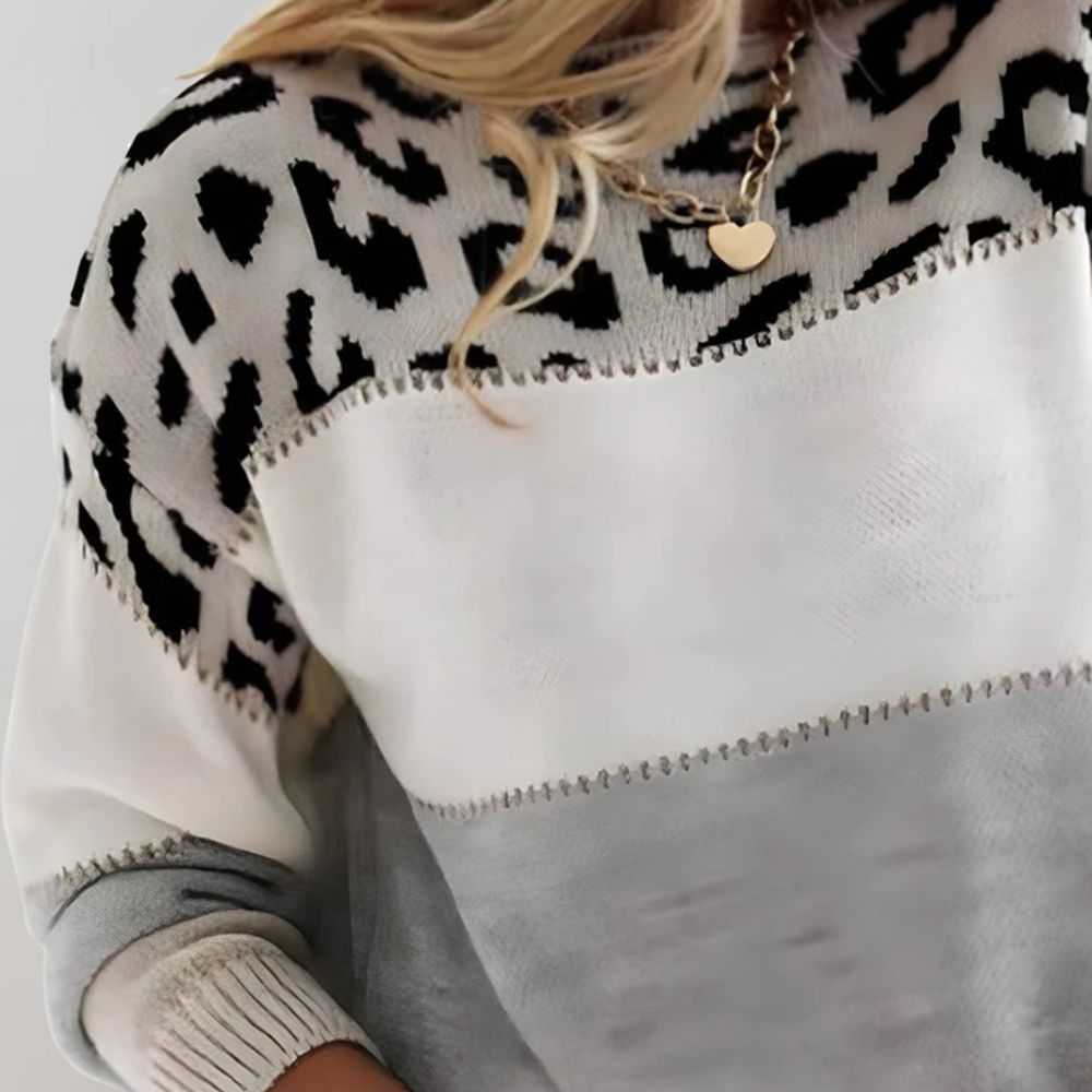 Noelle | Leopard Knit Sweater