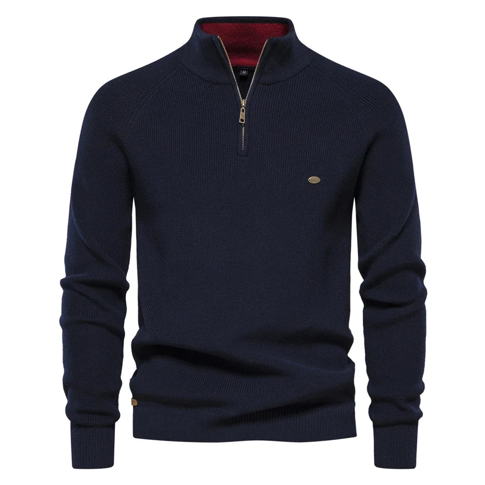 Harrington & Co.™ | Luxe Wool Half-Zip Jumper for Men
