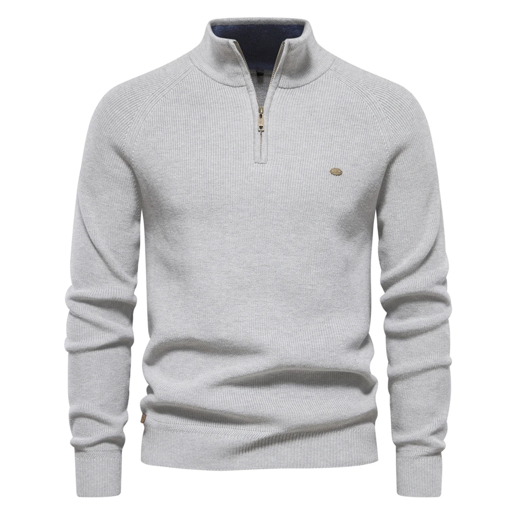 Harrington & Co.™ | Luxe Wool Half-Zip Jumper for Men