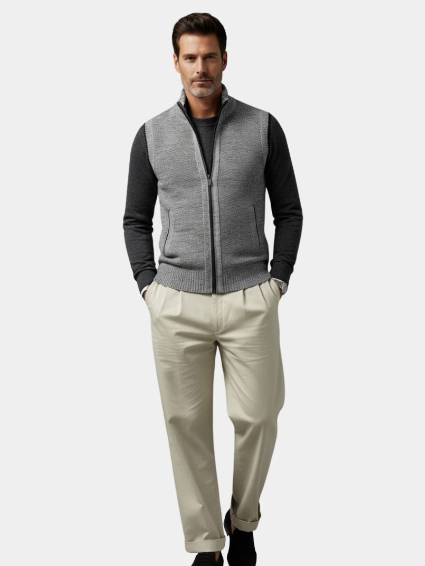 Elegant Full-Zip Gilet – Viretti