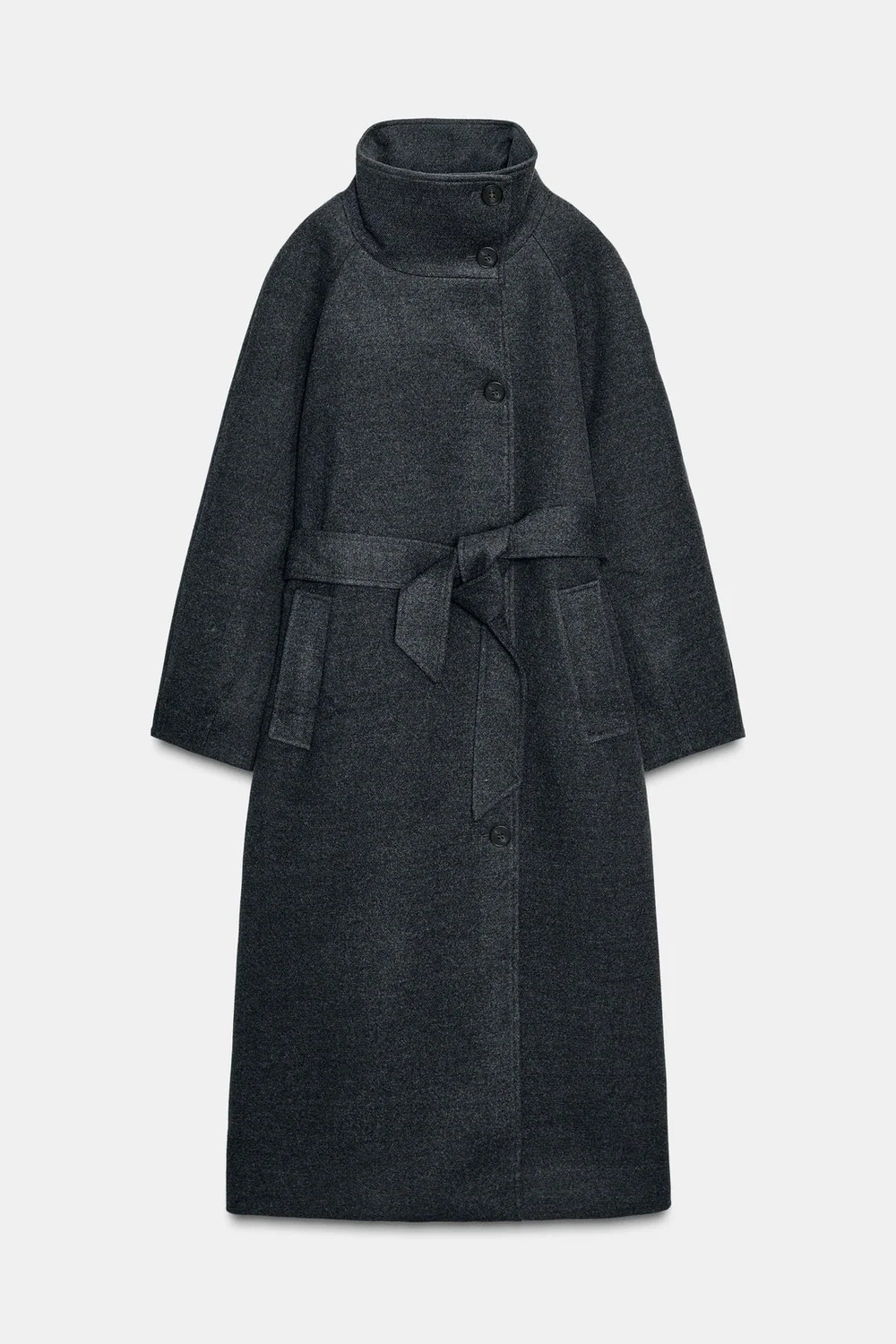 Eleanor High-Neck Wrap Coat