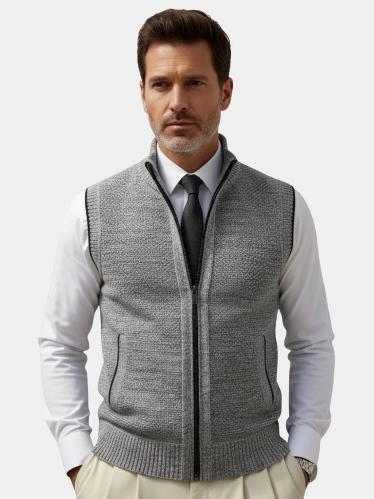 Elegant Full-Zip Gilet – Viretti