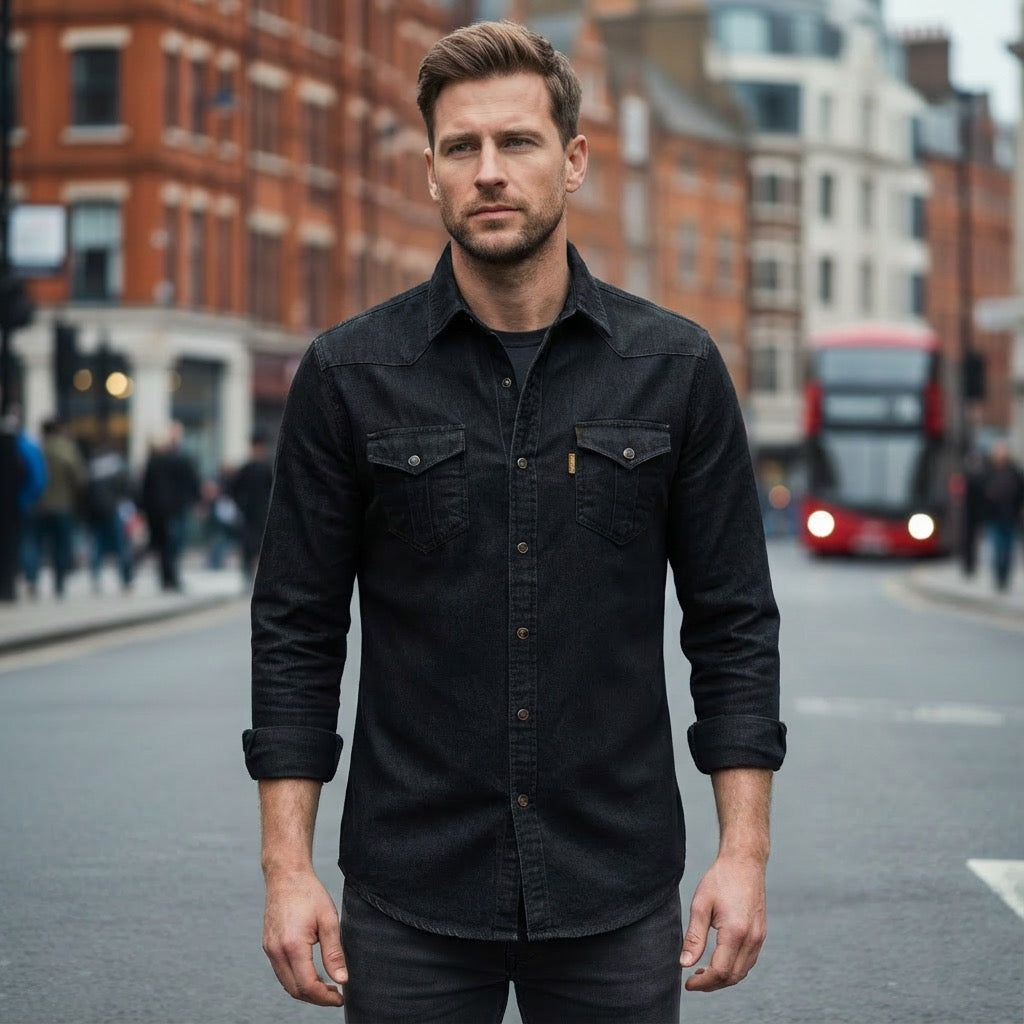 Redford™ | Premium Cotton Denim Shirt